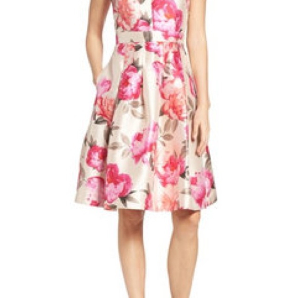 Eliza J Floral Pink and White Dress - Picture 2 of 6